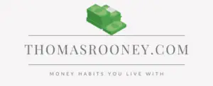 It's a print of a logo with dollar bills over the tag thomasrooney.com