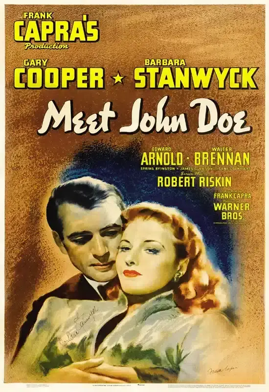 A poster for meet john doe.