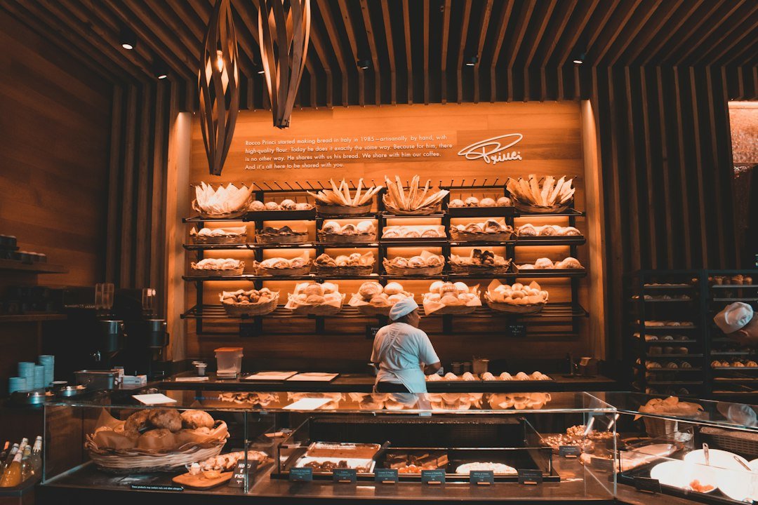Bakery counter illustrating the businesses and livelihoods discussed in socialism and capitalism